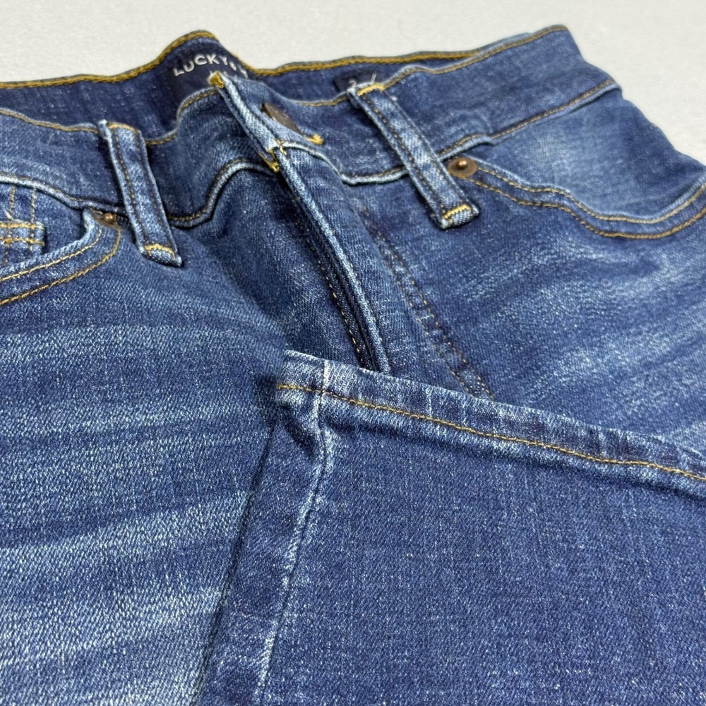 Lucky Brand Ava Mid Rise Crop Skinny Jeans Dark Wash Blue Denim Womens 2/26